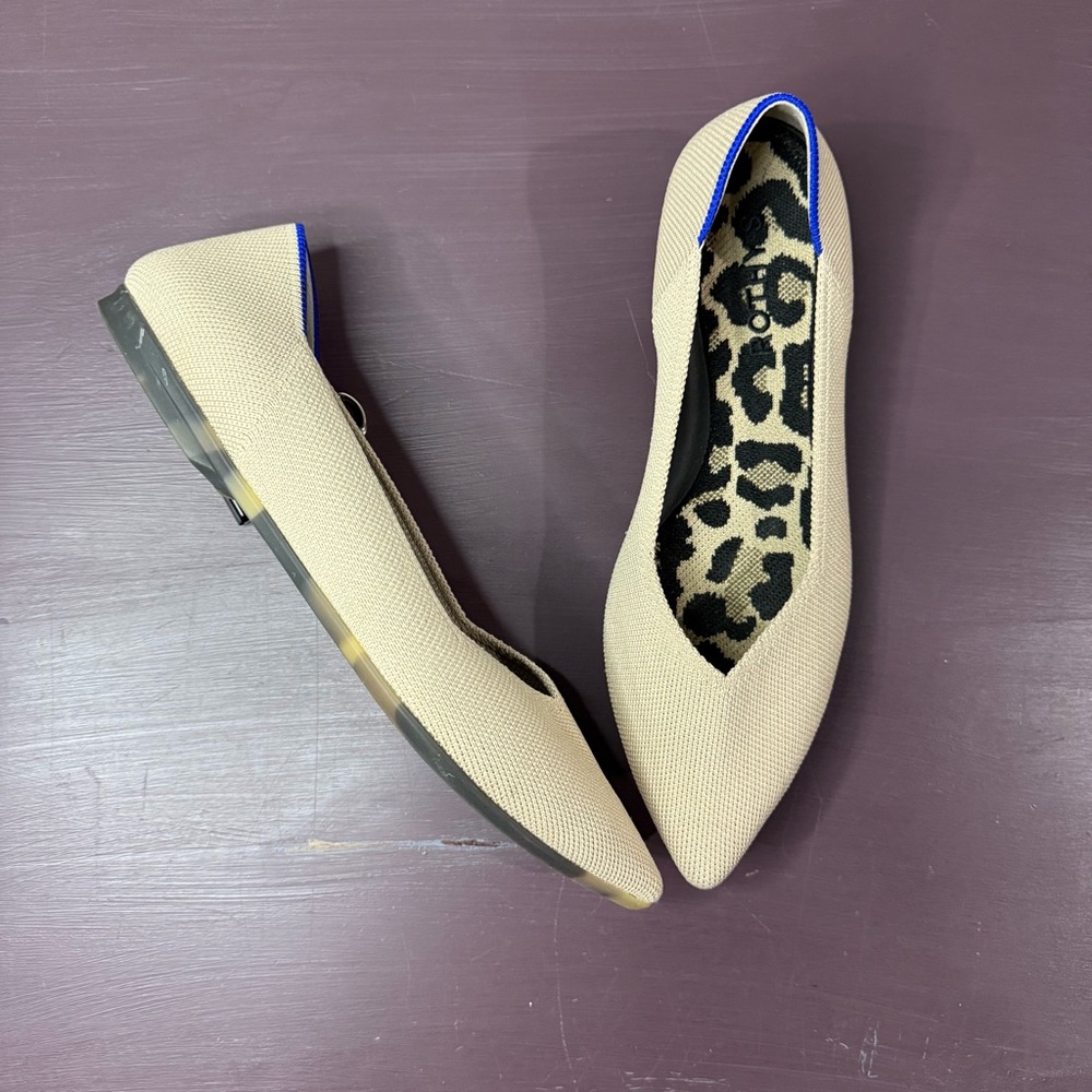 Rothy's The Point II Ecru Ballet Flats Women's 7
